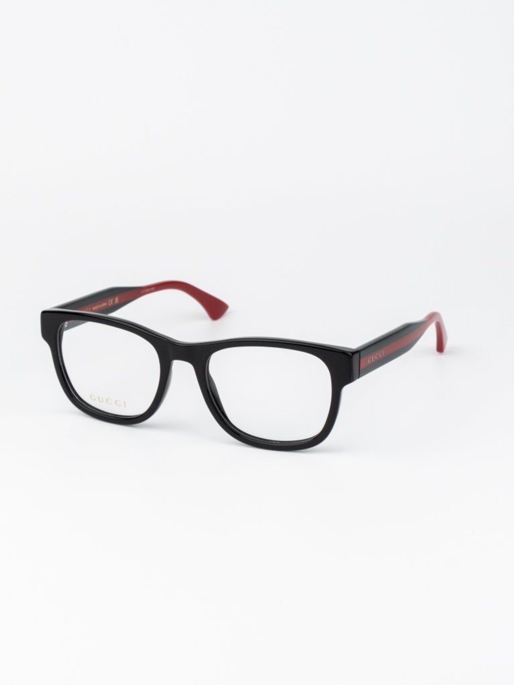 Gucci Women Eyeglasses Black Green Square GG0004ONN 001 NEW AUTHENTIC